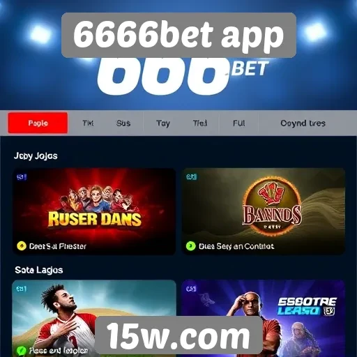 Principais jogos disponíveis no 6666bet app